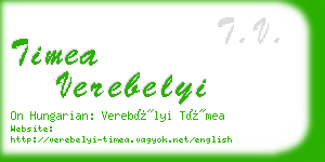 timea verebelyi business card